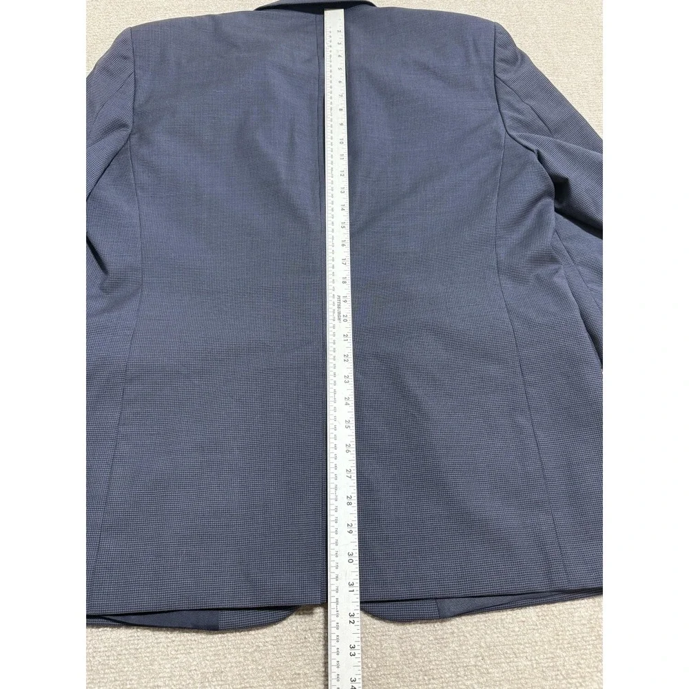 Daniel Gray Suit Mens 44R W39 Navy Wool 2 Button Pleated Cuffed‎ Travel Concepts